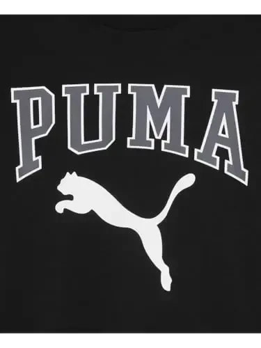 PUMA Boys kalta yengli paxta grafikli futbolka, Crewneck - 3