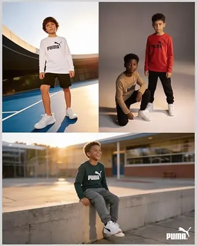PUMA Boys' Long Sleeve Athletic Crewneck T-Shirt - PUMA (1)