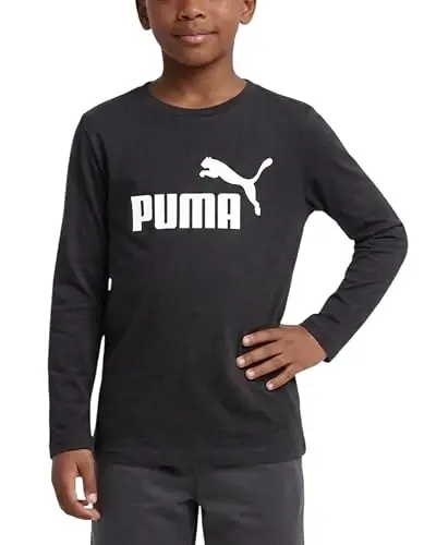 PUMA Boys' Long Sleeve Athletic Crewneck T-Shirt - PUMA
