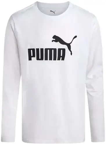 PUMA Boys Long Sleeve Shirts - Breathable Athletic Crewneck Long Sleeve Shirts for Boys - Casual Top Tees (Sizes S-XL) - 1