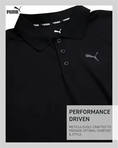 PUMA Boys Polo Shirt - Dry Fit Performance Button Closure Collared Short Sleeve Golf Polo Shirts for Boys (Sizes: 8-20) - 3