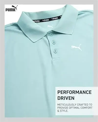 PUMA Boys Polo Shirt - Dry Fit Performance Button Closure Collared Short Sleeve Golf Polo Shirts for Boys (Sizes: 8-20) - 3