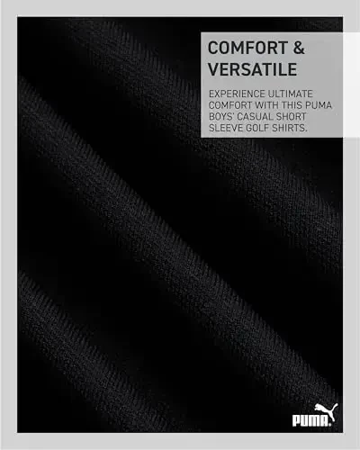 PUMA Boys Polo Shirt - Dry Fit Performance Tugmali Yoqali Qisqa Yengli Golf Polo Ko'ylaklari Bolalar uchun (O'lchamlari: 8-20) - 4