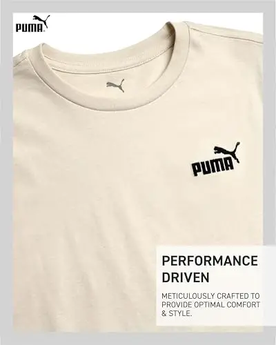 PUMA Boys Shirt - Cotton Crewneck Short Sleeve Active T Shirt for Boys with Logo (Sizes: 8-20) - 3