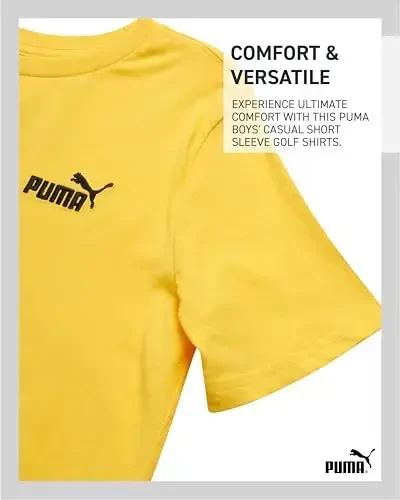 PUMA Boys Shirt - Cotton Crewneck Short Sleeve Active T Shirt for Boys with Logo (Sizes: 8-20) - 5