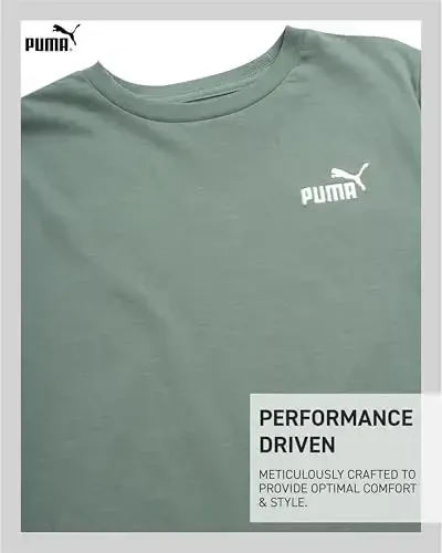 PUMA Boys Shirt - Paxta O-bo'yinli qisqa yengli faol futbolka, logotipli (o'lchamlari: 8-20) - 3