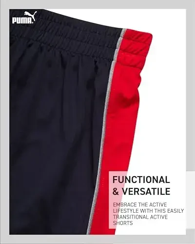 PUMA Boys' Short Set - 3 Piece Short Sleeve Graphic T-Shirts and Active Shorts Outfit Set for Boys (Sizes: 2T-7) - 4