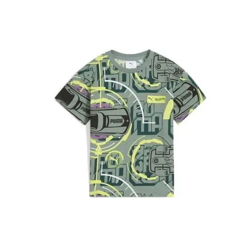 Puma Boys' Short Sleeve Cotton Graphic T-Shirt, Crewneck - 1
