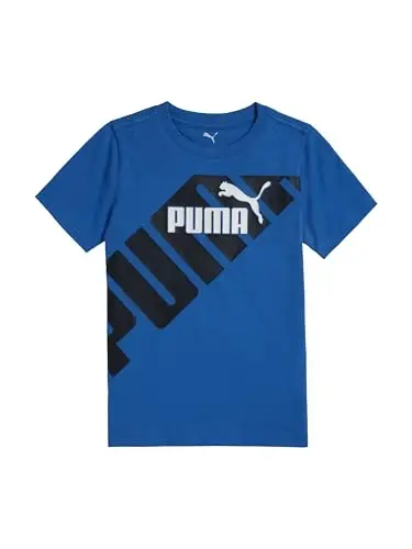 Puma Boys' Short Sleeve Cotton Graphic T-Shirt, Crewneck 