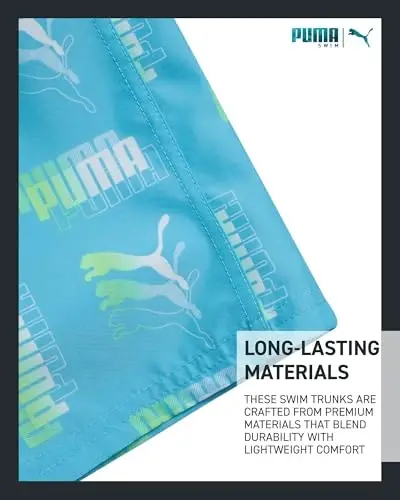 PUMA Boys Swim Set - Bathing Suit Swim Trunks with Matching Basic Short Sleeve T-Shirt - Swimwear Set for Big Boys (8-20) - 5
