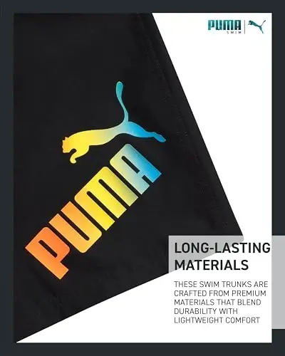 PUMA Boys Swim Set - Cho'milish kostyumi Suv Trunks mos keladigan Asosiy Qisqa Qisma futbolka bilan - Katta o'g'il bolalar uchun suzish kiyimlari to'plami (8-20) - 5