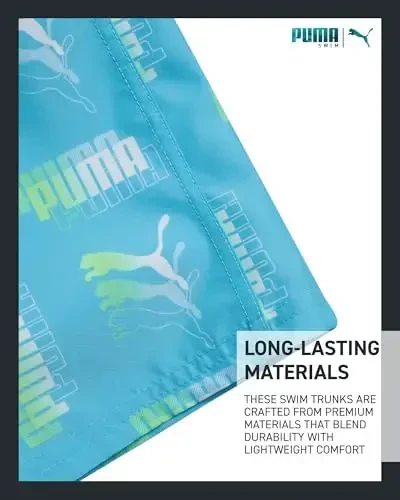 PUMA Boys Swim Set - Cho'milish kostyumi suzish shortiklari mos keladigan oddiy qisqa yengli futbolka bilan - Katta o'g'il bolalar uchun suzish kiyimlari to'plami (8-20) - 5