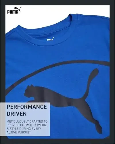 PUMA Boys T-Shirt - Cat Logo T-Shirt for Boys - Athletic Crewneck Short Sleeve Tee (S-XL) - 3