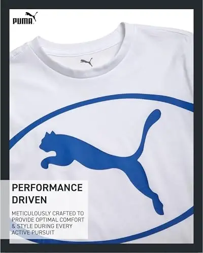 PUMA Boys T-Shirt - Cat Logo T-Shirt for Boys - Athletic Crewneck Short Sleeve Tee (S-XL) - 3