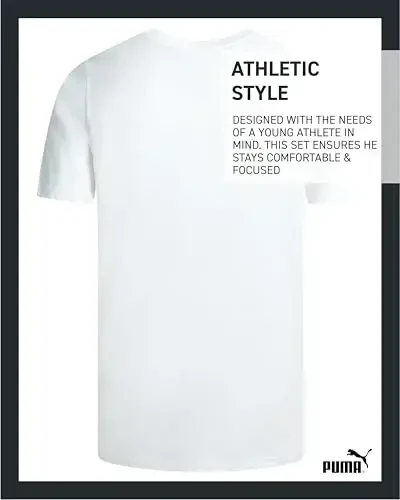 PUMA Boys T-Shirt - Cat Logo T-Shirt for Boys - Athletic Crewneck Short Sleeve Tee (S-XL) - 5