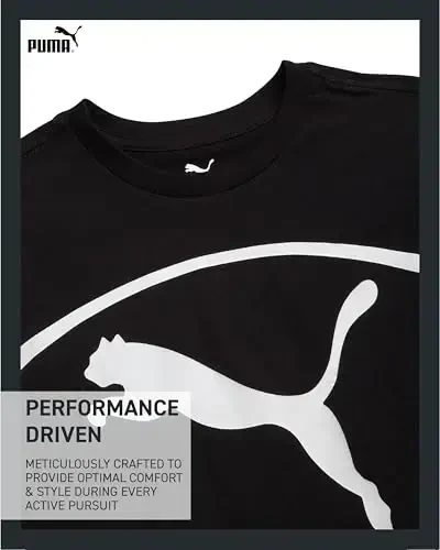 PUMA Boys T-Shirt - Cat Logo T-Shirt for Boys - Athletic Crewneck Short Sleeve Tee (S-XL) - 3