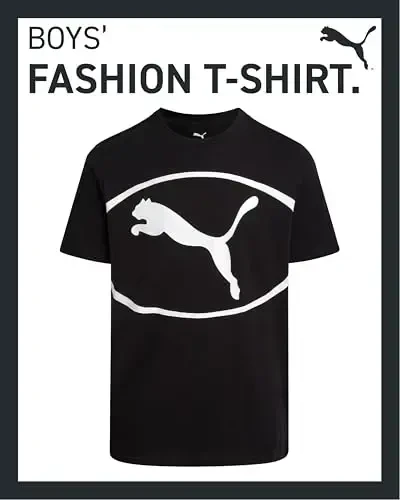 PUMA Boys T-Shirt - Cat Logo T-Shirt for Boys - Athletic Crewneck Short Sleeve Tee (S-XL) - PUMA (1)