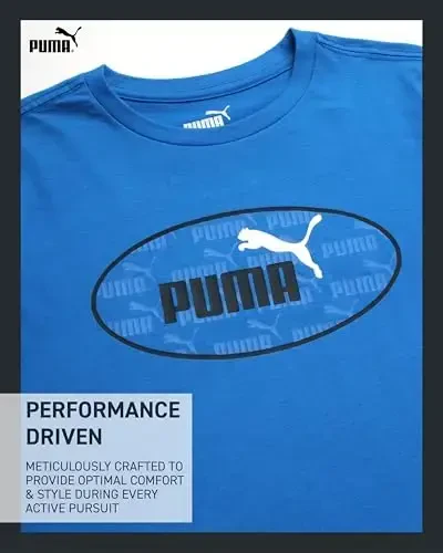 PUMA Boys T-Shirt - Cat Logo T-Shirt for Boys - Athletic Crewneck Short Sleeve Tee (S-XL) - 3