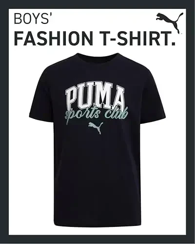 PUMA Boys T-Shirt - Cat Logo T-Shirt for Boys - Athletic Crewneck Short Sleeve Tee (S-XL) - PUMA (1)