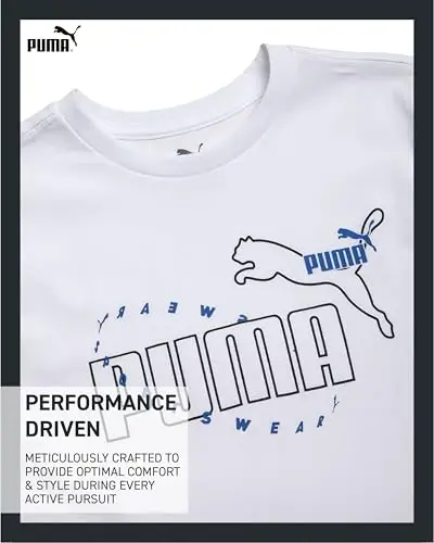 PUMA Boys T-Shirt - Cat Logo T-Shirt for Boys - Athletic Crewneck Short Sleeve Tee (S-XL) - 3