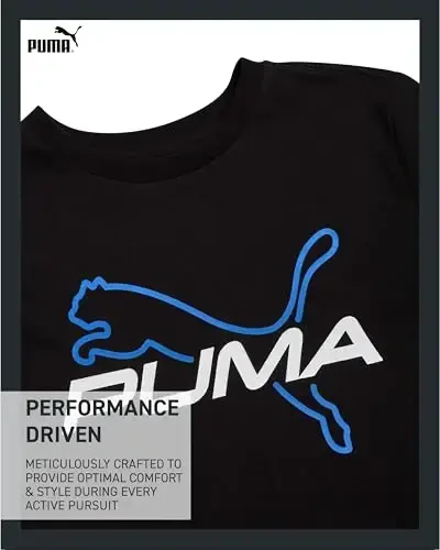 PUMA Boys T-Shirt - Cat Logo T-Shirt for Boys - Athletic Crewneck Short Sleeve Tee (S-XL) - 3