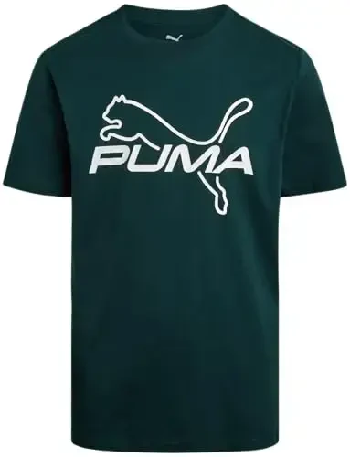 PUMA Boys T-Shirt - Cat Logo T-Shirt for Boys - Athletic Crewneck Short Sleeve Tee (S-XL) - MODAZONE