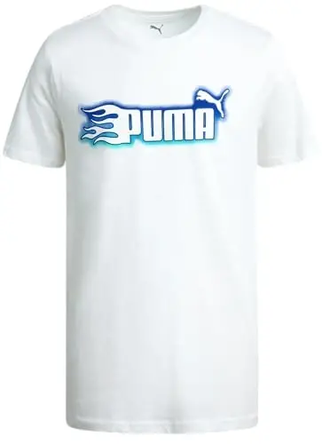 PUMA Boys T-Shirt - O'g'il bolalar uchun mushuk logotipi tushirilgan futbolka - Atletik dumaloq bo'yinli qisqa yengli futbolka (S-XL) - 1