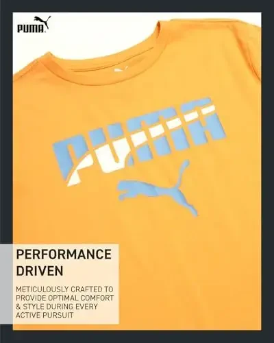 PUMA Boys T-Shirt - O'g'il bolalar uchun mushuk logotipi tushirilgan futbolka - Atletik dumaloq bo'yinli qisqa yengli futbolka (S-XL) - 3