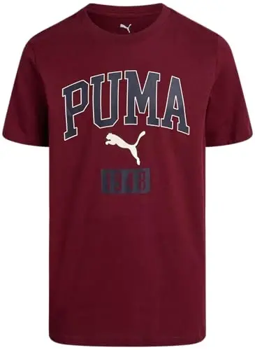 PUMA Boys T-Shirt - O'g'il bolalar uchun mushuk logotipi tushirilgan futbolka - Atletik dumaloq bo'yinli qisqa yengli futbolka (S-XL) - MODAZONE