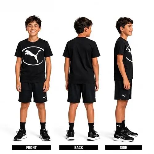 PUMA Boys T-Shirts Athletic Crewneck Short Sleeve Tees (Sizes S-XL) | Soft Breathable Cotton Blend, Comfortable Casual Fit, Great for School, Play & Everyday Wear - Puma (1)