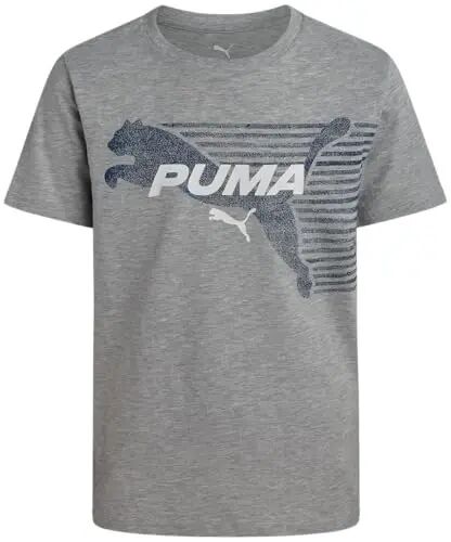 PUMA Boys T-Shirts Athletic Crewneck Short Sleeve Tees (Sizes S-XL) | Soft Breathable Cotton Blend, Comfortable Casual Fit, Great for School, Play & Everyday Wear - Puma