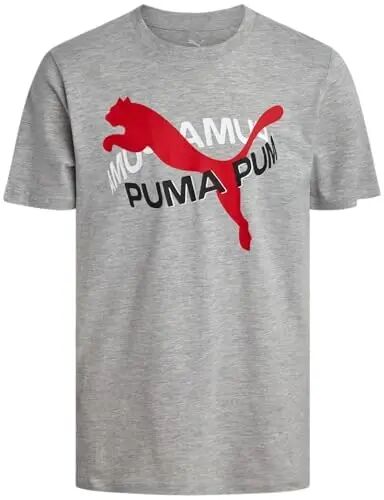 PUMA Boys T-Shirts Athletic Crewneck Short Sleeve Tees (Sizes S-XL) | Soft Breathable Cotton Blend, Comfortable Casual Fit, Great for School, Play & Everyday Wear - Puma