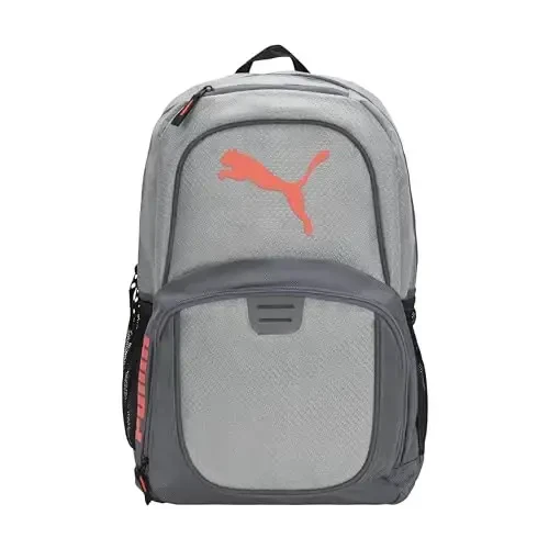 PUMA Contender Backpack, Grey/Coral, One Size - 1
