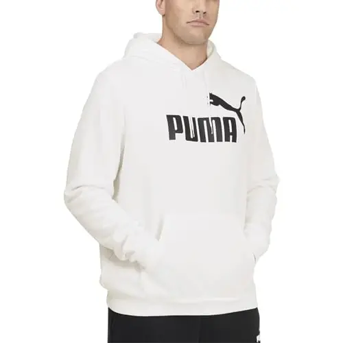 PUMA erkaklar Essentials Logo Fleece Hoodie (Katta va baland bo'yli o'lchamlar ham mavjud) - 1