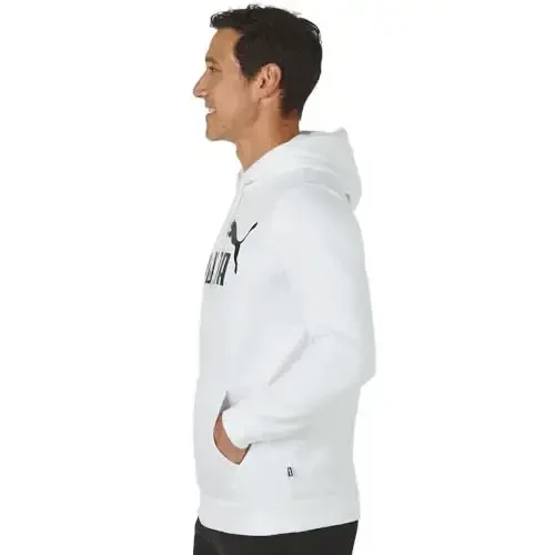 PUMA erkaklar Essentials Logo Fleece Hoodie (Katta va baland bo'yli o'lchamlar ham mavjud) - 2