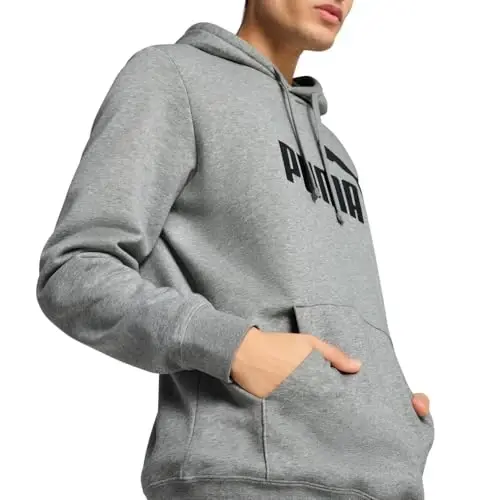 PUMA erkaklar Essentials Logo Fleece Hoodie (Katta va baland bo'yli o'lchamlarda mavjud) - PUMA (1)