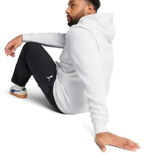 PUMA erkaklar Essentials Logo Fleece Hoodie (Katta va baland bo'yli o'lchamlarda mavjud) - PUMA (1)