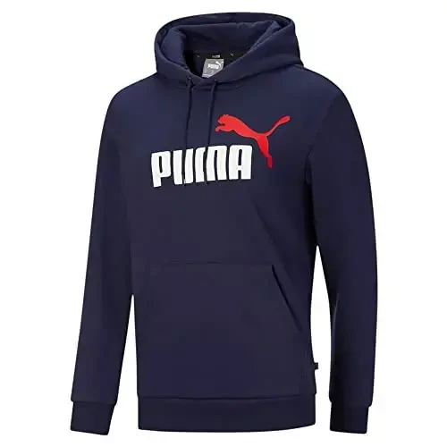 PUMA erkaklar Essentials Logo Fleece Hoodie (Katta va uzun boʻyli oʻlchamlarda mavjud) - 3