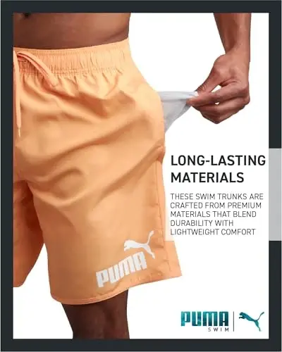 PUMA erkaklar uchun cho'milish kostyumi - 2 dona tez quriydigan cho'milish trusiklari, to'r kompressli astarli - 8 dyuymli ichki chokli suzish kiyimlari (S-XL) - 5