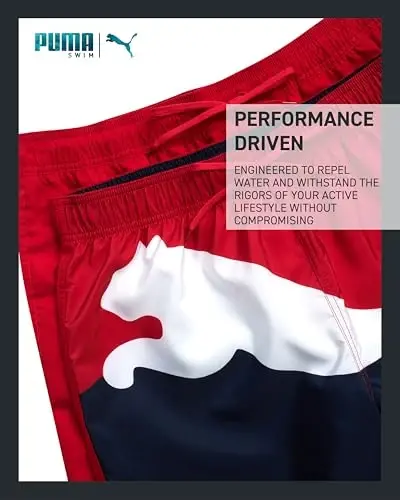 PUMA erkaklar uchun cho'milish kostyumi - 2 dona tez quriydigan suzish shortlari, to'rli kompressiya astarli - 8 dyuymli ichki chokli suzish kiyimi (S-XL) - 3