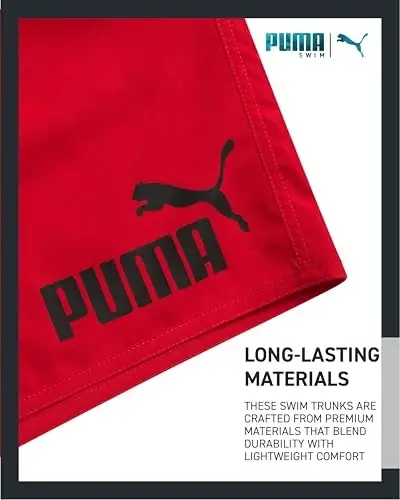 PUMA erkaklar uchun cho'milish kostyumi - 2 dona tez quriydigan suzish shortlari, to'rli kompressiya astarli - 8 dyuymli ichki chokli suzish kiyimi (S-XL) - 4