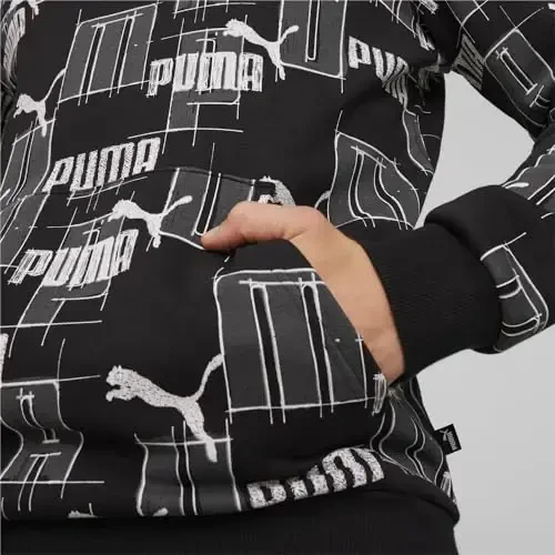 PUMA erkaklar uchun Essentials Logo Fleece Hoodie (Katta va baland bo'ylilar uchun mavjud) - 5