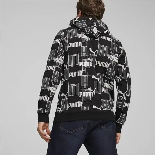PUMA erkaklar uchun Essentials Logo Fleece Hoodie (Katta va baland bo'ylilar uchun mavjud) - 4