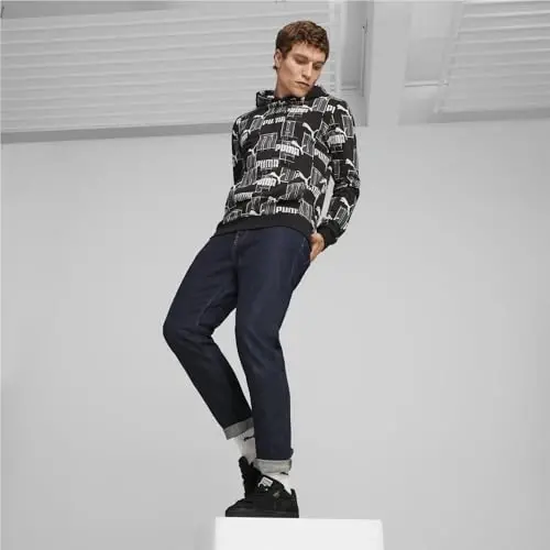 PUMA Erkaklar uchun Essentials Logo Fleece Hoodie (Katta va Baland o'lchamlarda mavjud) - 7