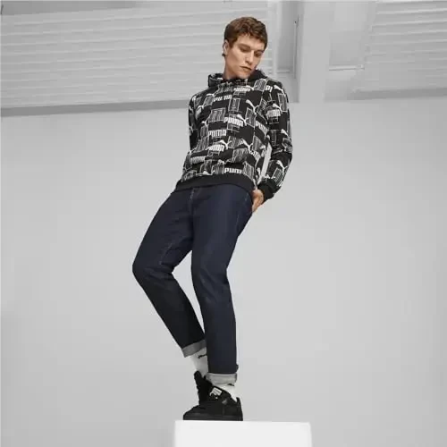 PUMA Erkaklar uchun Essentials Logo Fleece Hoodie (Katta va Baland o'lchamlarda mavjud) - 7