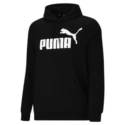 PUMA erkaklar uchun Essentials Logo Fleece Hoodie (Katta va uzun bo'ylilar uchun ham mavjud) - 3