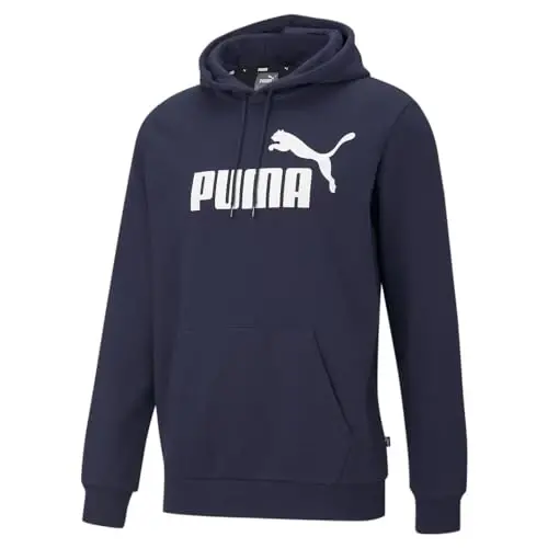 PUMA erkaklar uchun Essentials Logo Fleece qalpoqli sviteri (Katta va uzun o‘lchamlarda mavjud) - PUMA