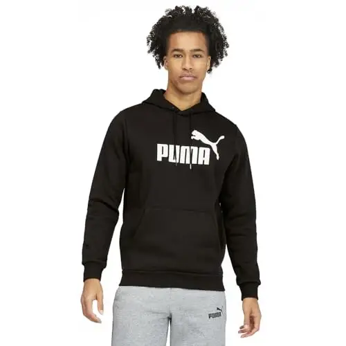 PUMA erkaklar uchun Essentials logotipli junli hudi (Katta va uzun o'lchamlarda mavjud) - 1