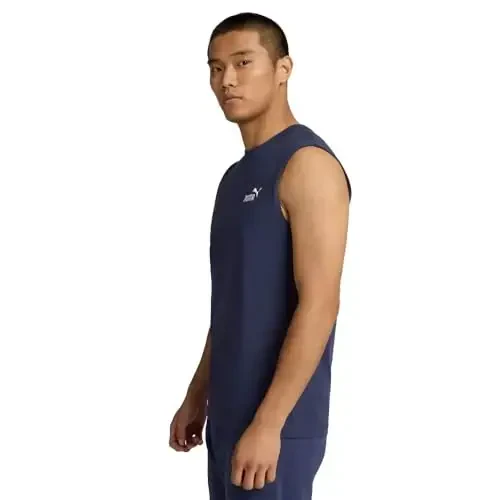 PUMA erkaklar uchun Essentials yengsiz futbolka (Katta va uzun bo'yli o'lchamlarda mavjud) - 3