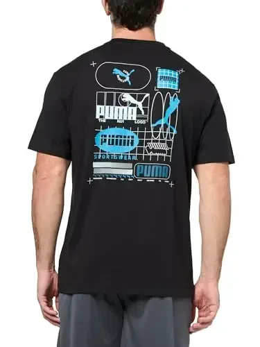 PUMA erkaklar uchun grafik futbolka (Katta va uzun o'lchamlarda mavjud) - 2